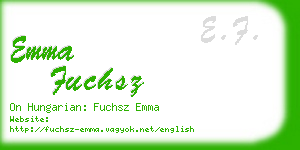 emma fuchsz business card